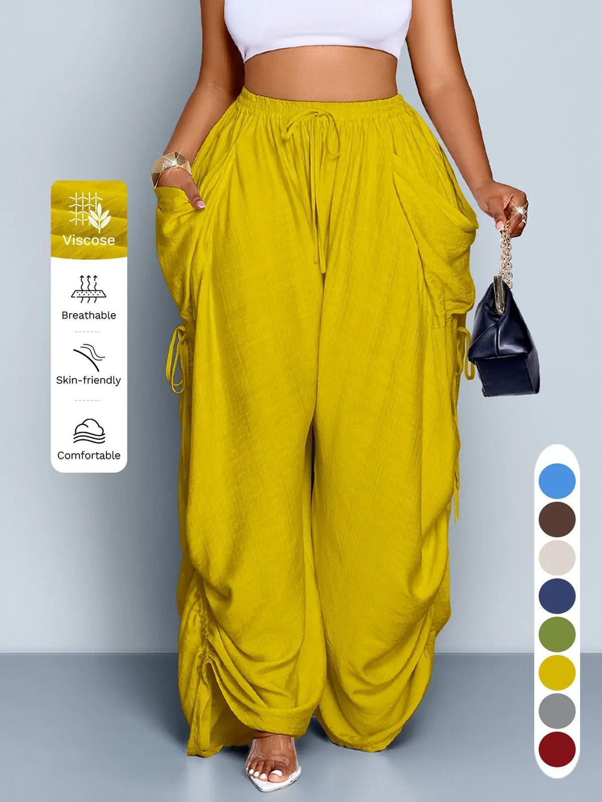 Relaxed Wide-Leg Woven Pants