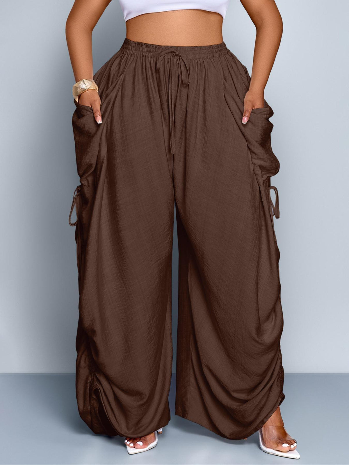 Relaxed Wide-Leg Woven Pants