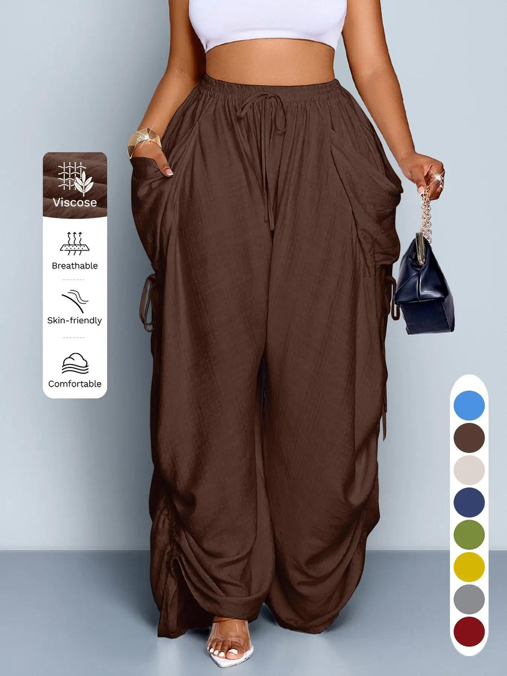 Relaxed Wide-Leg Woven Pants